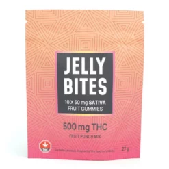 THC Sativa Fruit Punch Mix Gummies (Jelly Bites)